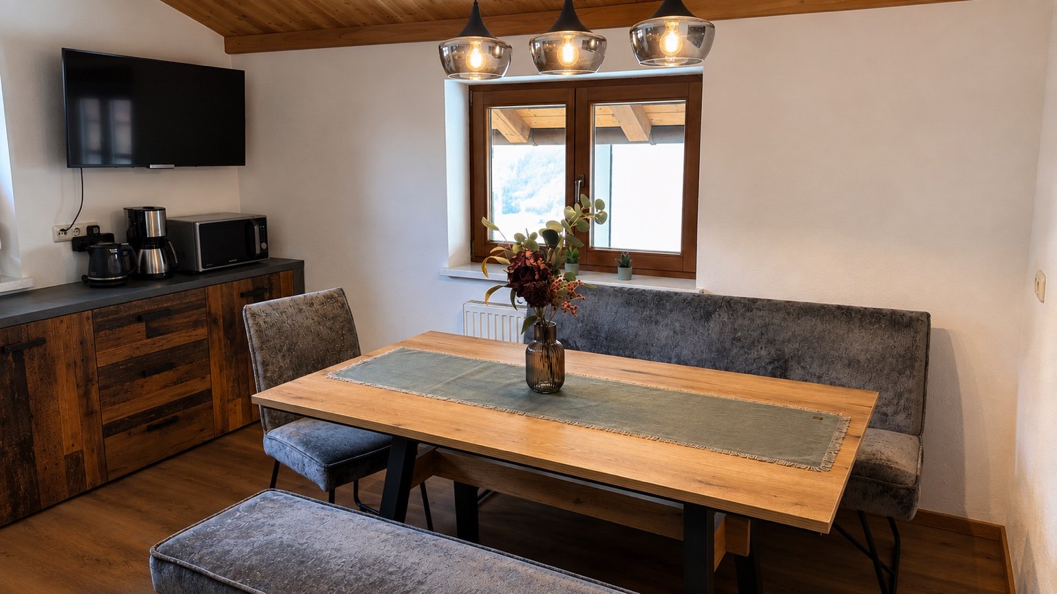 Essbereich in der Küche der Ferienwohnung